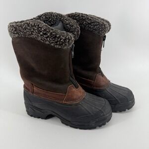 ThermoLite Insulated Snow Boots Leather Rubber Shell Steel Shank Size 8 Unisex